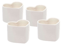 bloempot - porselein - hartvorm - set van 4
