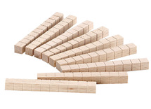 Rekenen - MAB materiaal - rekenblokken - hout - aanvulling - tientallen - per set