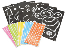 Stickers - rond - met opdrachtkaarten - set van 8 assorti