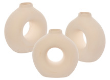 Porselein - vaasje - donutvorm - set van 3