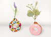 Porselein - vaasje - donutvorm - set van 3
