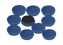 Magneten - 2 cm diameter - blauw - set van 10