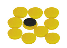 Magneten - 2 cm diameter - geel - set van 10