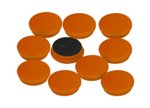 Magneten - 2 cm diameter - oranje - set van 10