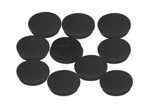 Magneten - 2 cm diameter - zwart - set van 10