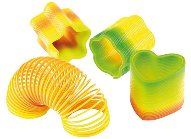 Cadeautje - spiralen - regenboog - set van 6 assorti