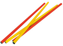 Stokken - Megaform Sticks - 100 cm - voor parcourskegels met gaten - set van 4 assorti