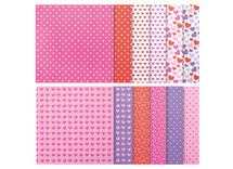 Creapapier - hartjespapier - set van 48 assorti