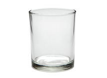 Theelichthouder - glas - 4,5 x 6,5 cm - set van 12