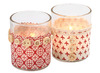 Theelichthouder - glas - 4,5 x 6,5 cm - set van 12