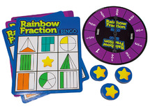 Spel - rekenspel - Learning Resources Rainbow Fraction Bingo - breuken - bingo - per spel