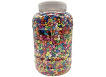 Kralen - kunststof - voordeelpakket - 3 kg - met emmer - per stuk