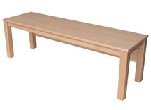 Zitbank - Houten Poten - Met Stopbar - 42 - beuk - per stuk