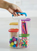 Opbergpotjes - Learning Resources CreateASpace SeeThru Storage Caddy - transparant - met houder - set van 4 assorti