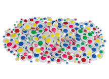 Wiebelogen - zelfklevend - rond - pupillen gekleurd - decoratie - set van 1000 assorti