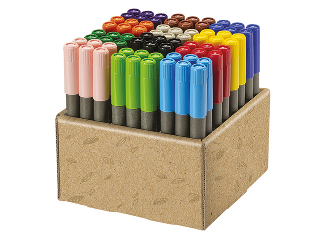 Stiften - kleurstiften - Carioca Jumbo Ecofamily - dikke punt - voordeelpakket - set van 72