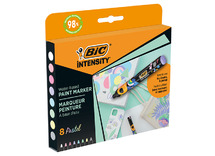 Verfstift - Bic Intensity Paintmarker - pastelkleuren - set van 8 assorti