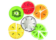 Rekenspel - Learning Resources - breuken - fruit - magnetisch - per spel