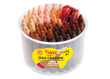 Waskrijt - Jovi Jumbo - huidskleuren - met slijper - set van 60