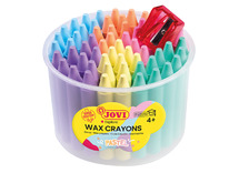 Waskrijt - Jovi Jumbo - pastelkleuren - met slijper - set van 60