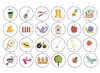 Stickers - Apli Kids - tuin - 33 mm - set van 360 assorti