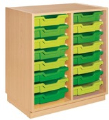 KAST ART - 2-KOLOMS - MET 16 GLIJDERS