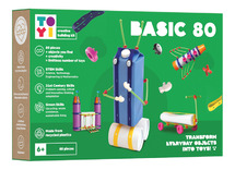 Bouwset - Toyi Basic 80 Creative Building Kit - upcycling - recycleren - set van 80 assorti