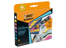 Verfstift - Bic Intensity Paintmarker - heldere kleuren - set van 8 assorti