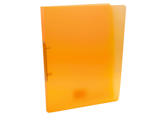 Mappen - ringmap - Alpha - 2-rings - A4 - 20 mm - transparant - kunststof - oranje - per stuk