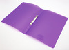 Mappen - ringmap - 2-rings - A4 - 20 mm - transparant - kunststof - paars - per stuk