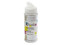 Glitter - biologisch afbreekbaar - zilver - 100 gr