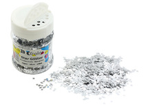Pailletten - sterren - zilver  - decoratie - set van 65 g
