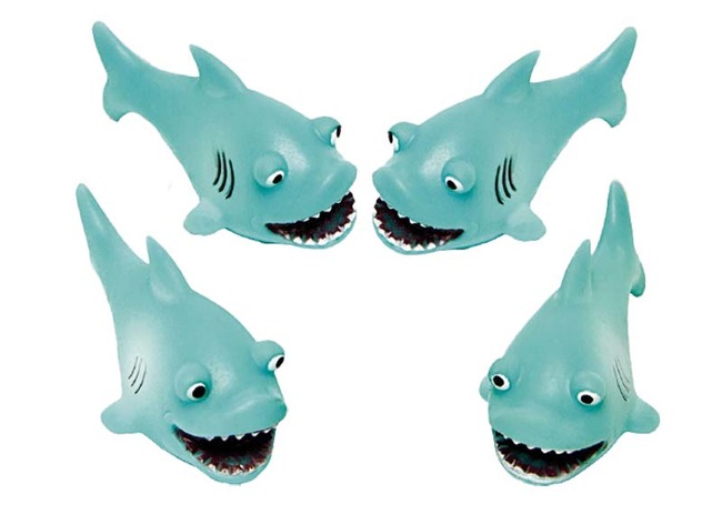 Cadeautje - badspeeltjes haaien - set van 4